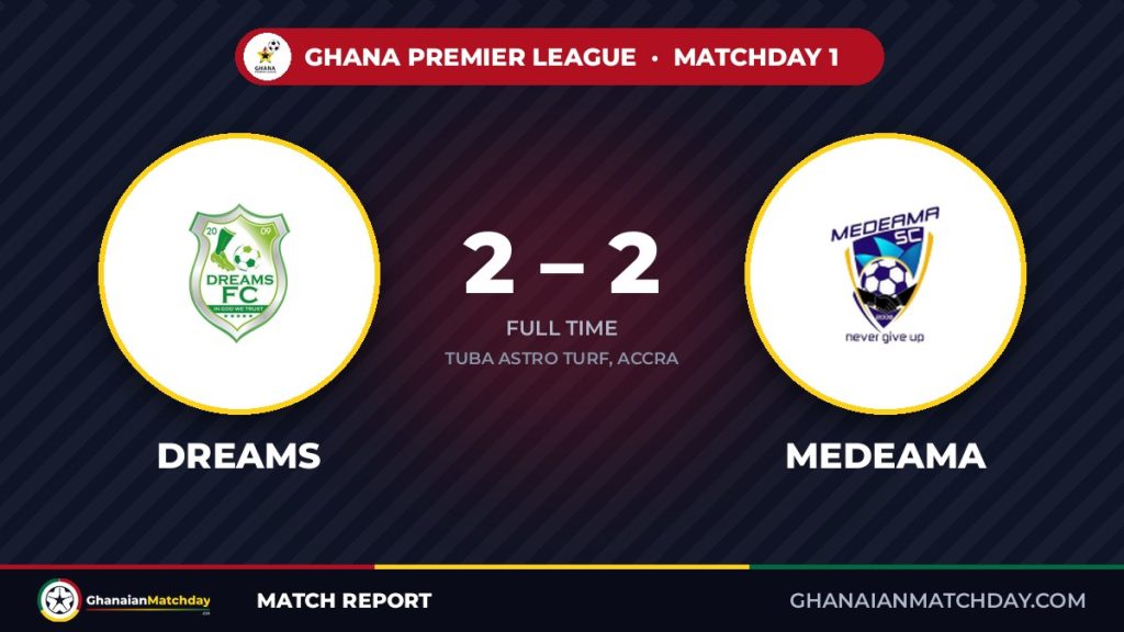 Dreams vs Medeama: 2-2 Draw Report, 23 September